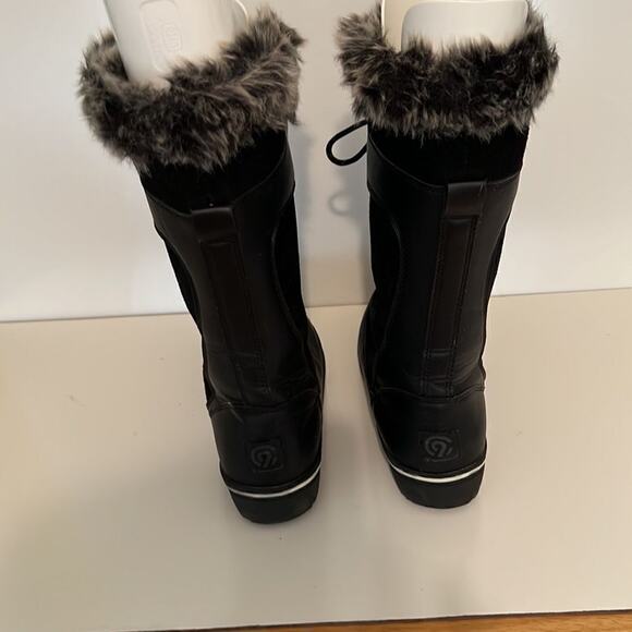 Champion C9 Ruthie Tall Black Leather Winter Boot With Faux Fur Lining Size 10 - Picture 5 of 7